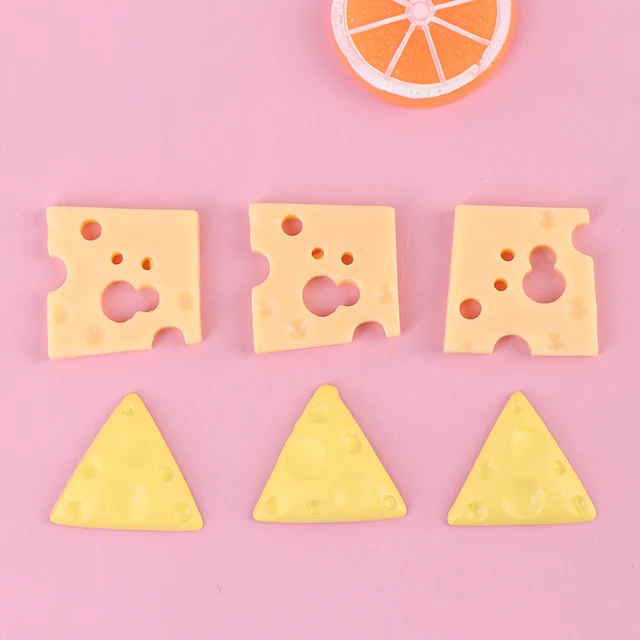 10pcs Cheese Honeycomb Flat Back Resin Simulation Fake Food for Scrapbooking DIY Cake Decor Doll house Decor Accessories Toys 3