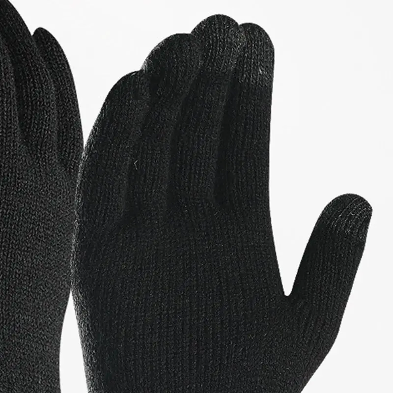 summer gloves for men Men Womens Winter Knitted Touch Screen Gloves Outdoor Sport Training Snow Ski Full Finger Elastic Ribbed Cuff Stretchy Mittens mens knitted gloves