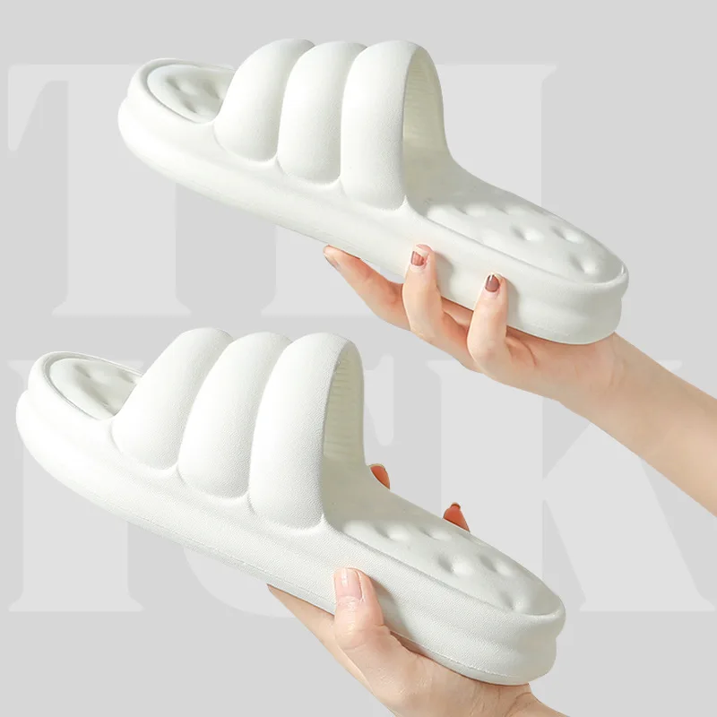 

Summer new EVA indoor super thick bottom soft bottom antiskid wear men's and women's neutral slippers
