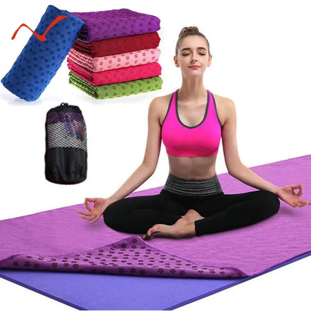 

2019 New 183*63cm Portable Yoga Towels Nonslip Absorb Water Yoga Blankets Soft Travel Sport Fitness Exercise Yoga Pilates Mat