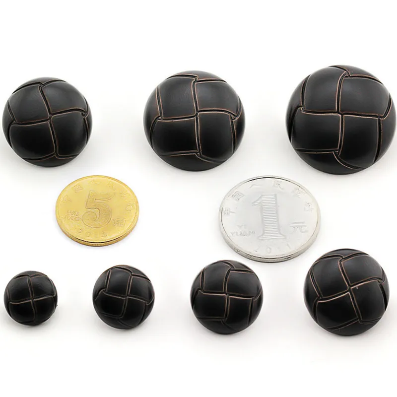 New 10pcs Round Imitation leather Buckle Plastic buttons for clothing Decorative sewing accessories 4