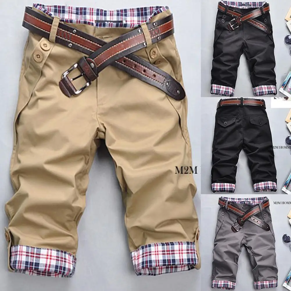 ZACOO мужские модные повседневные узкие укороченные брюки на молнии