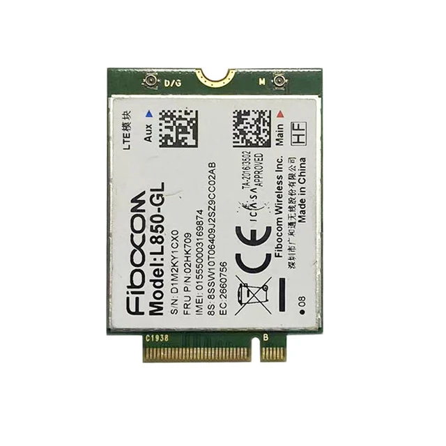 Fibocom L850-GL m.2カード4g lte cat9ワイヤレスモジュール (Lenovo ...