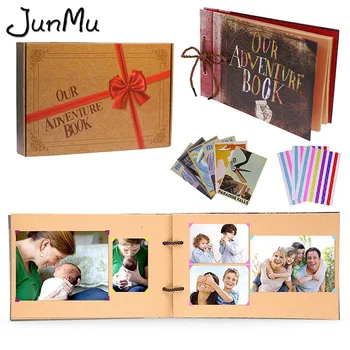 

Handmade DIY Scrapbook Our/My Adventure Retro Style Family Scrapbooking Album Wedding Album Creative Anniversary Wedding Gifts