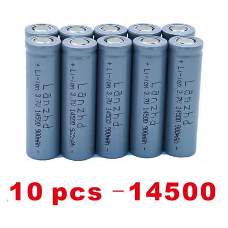 8-40 шт) li-ion 14500 900mAh 3,7 V литий-ионная аккумуляторная батарея AA литиевая батарея для светодиодных фонарей налобный фонарь мышь - Цвет: 10 PCS 14500