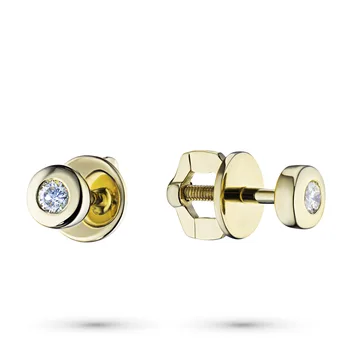 

Yellow gold pouches with diamonds
