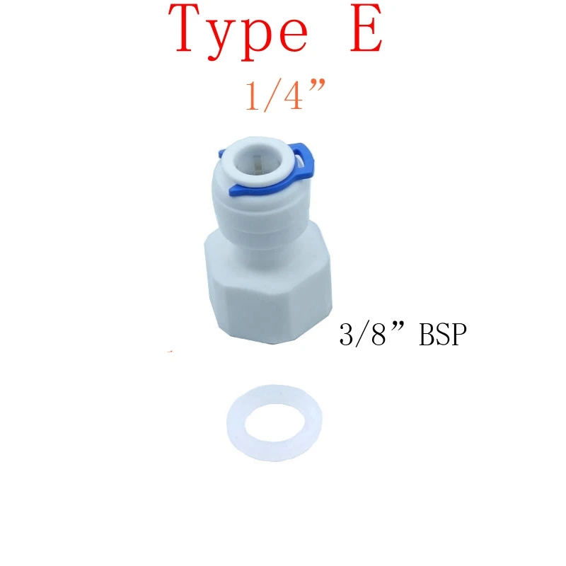 Соединитель для аквариума 1/4 &quot3/8&quot OD * 1/2 &quotBSP гнездовой соединитель быстрого