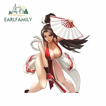 

EARLFAMILY 13cm x 11.2cm for Anime Girl DIY Occlusion Scratch Personality Creative Stickers Car Styling Waterproof Car Decals