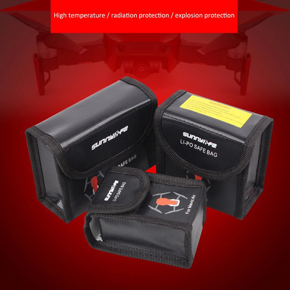 Lipo батарея Взрывозащищенная безопасная сумка подходит для DJI Mavic AIR батарея огнеупорный чехол волокно коробка для хранения протектор Дрон аксессуары