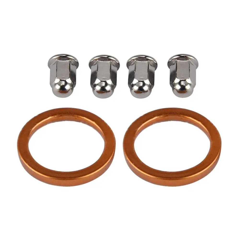 Exhaust Gasket Exhaust Lock Nut Motorcycle Exhaust Gasket Nut for Honda CB500K CB550K CB550F VF500F VF700 VF750 VFR750 VFR800FI vfr800 Exhaust Pipe Washer Set
