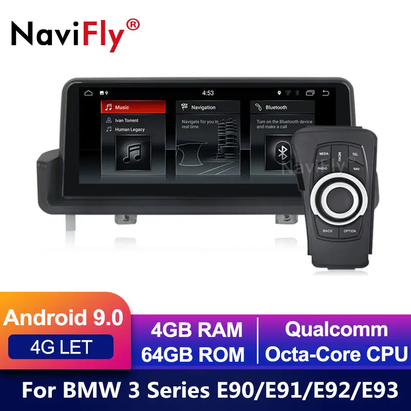 Flash Deal New! 10.25" 8 Core Android 9.0 Car dvd GPS Navigation for BMW 3 Series E90/E91/E92/E93 With idrive radio multimedia player WIFI 0