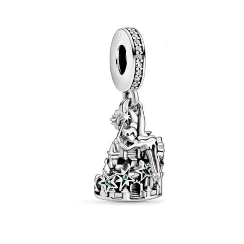 

2020 925 Sterling Silver necklace pendant Bell & Castle of Magical Dreams Charm fit Original Pandora Bracelets Jewelry