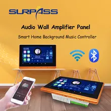 스마트 홈 와이파이 블루투스 터치 스크린 월 앰프 오디오 홈 스테레오 서브 우퍼 안드로이드 사운드 앰프 RJ45 RS485