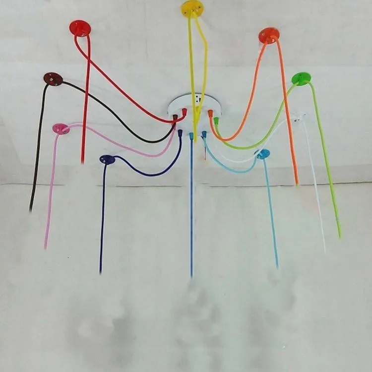 Люстра Эдисона в стиле ретро с пауком разноцветная силиконовая Подвесная лампа