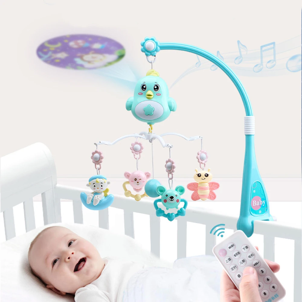 Bébé berceau Mobiles hochets musique jouets éducatifs lit cloche carrousel pour lits de Projection infantile bébé jouet 0-12 mois pour Newbo