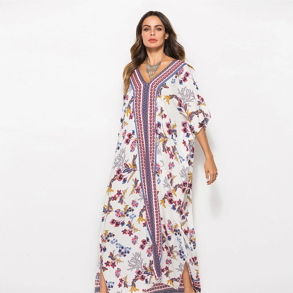 2020-Summer-Bohemian-Print-Batwing-Sleeve-Women-Maxi-Dress-Ethnic-Beachwear-Holiday-Vestidos-De-Fiesta-Women (1)