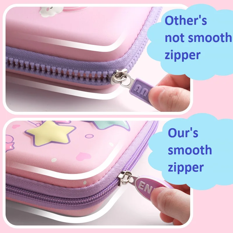 3d Pencil Case Eva Storage Box Lovely Pink Unicorn Cartoon Pen Bag