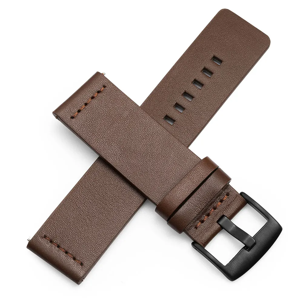 20mm 22mm Genuine Leather Watch band Strap for Samsung Galaxy Watch 42 46mm Gear S3 Sport WatchBand Quick Release 18 24mm