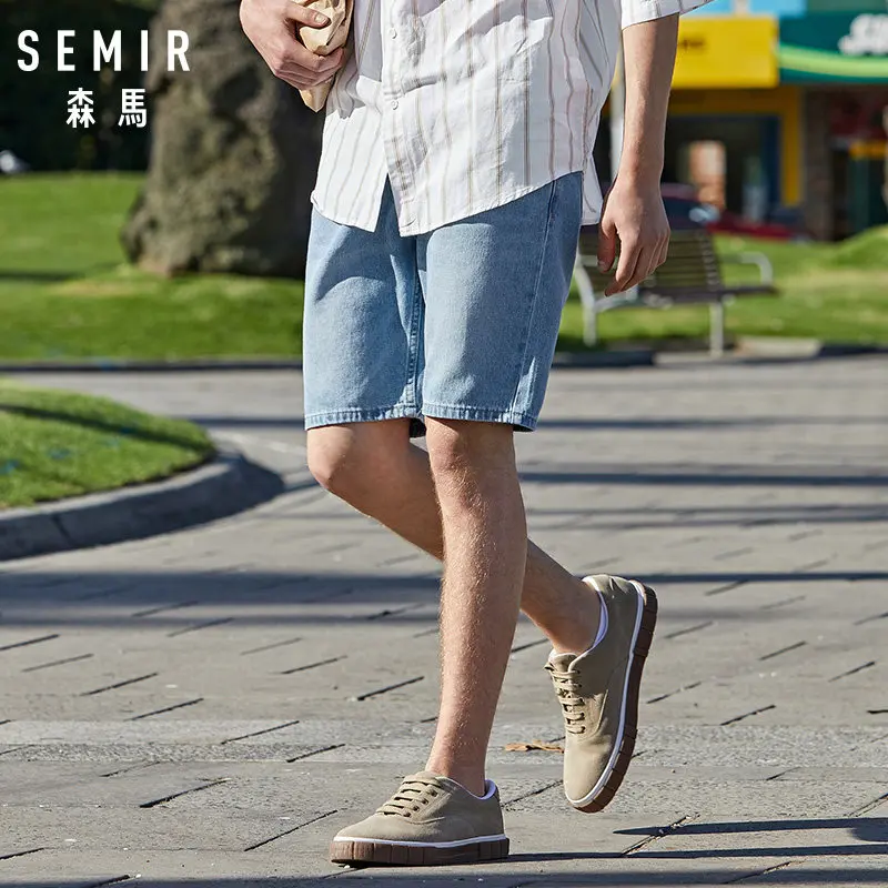 SEMIR летние джинсовые штаны для мужчин новые повседневные студентов Мужские в