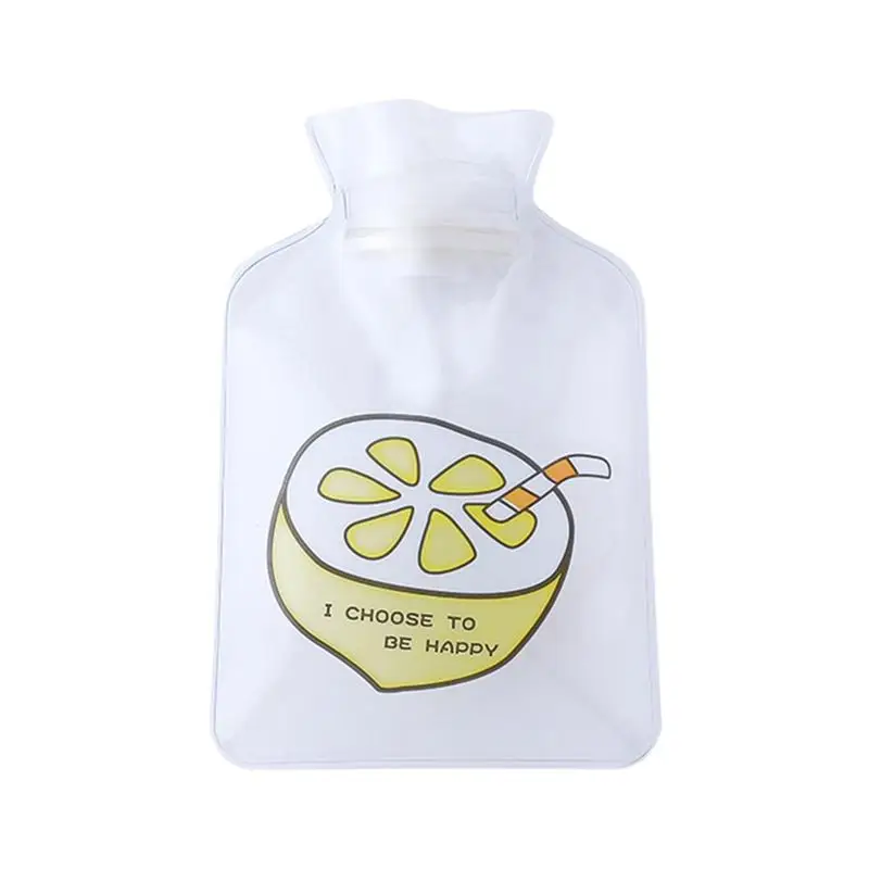 Lemon Сумка для горячей воды Классическая грелка ручная Теплая бутылка для воды милые мини прозрачные грелки маленький портативный ручной подогреватель - Цвет: Lemon