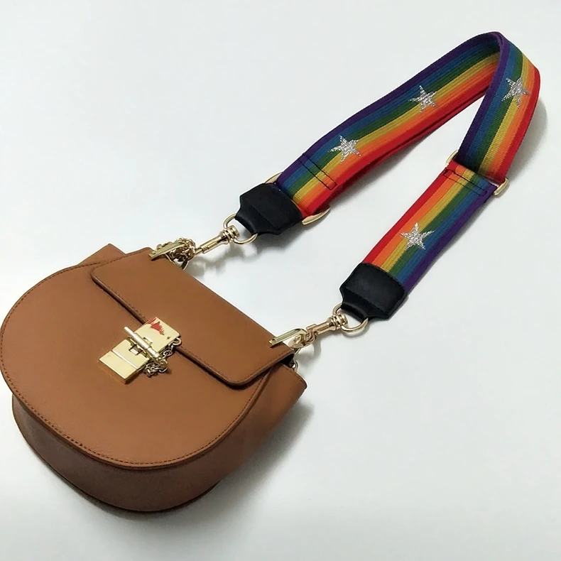 Новые широкие ремни звезды Цвет подходящая сумка для камеры модная Горячая Полоса сумка через плечо