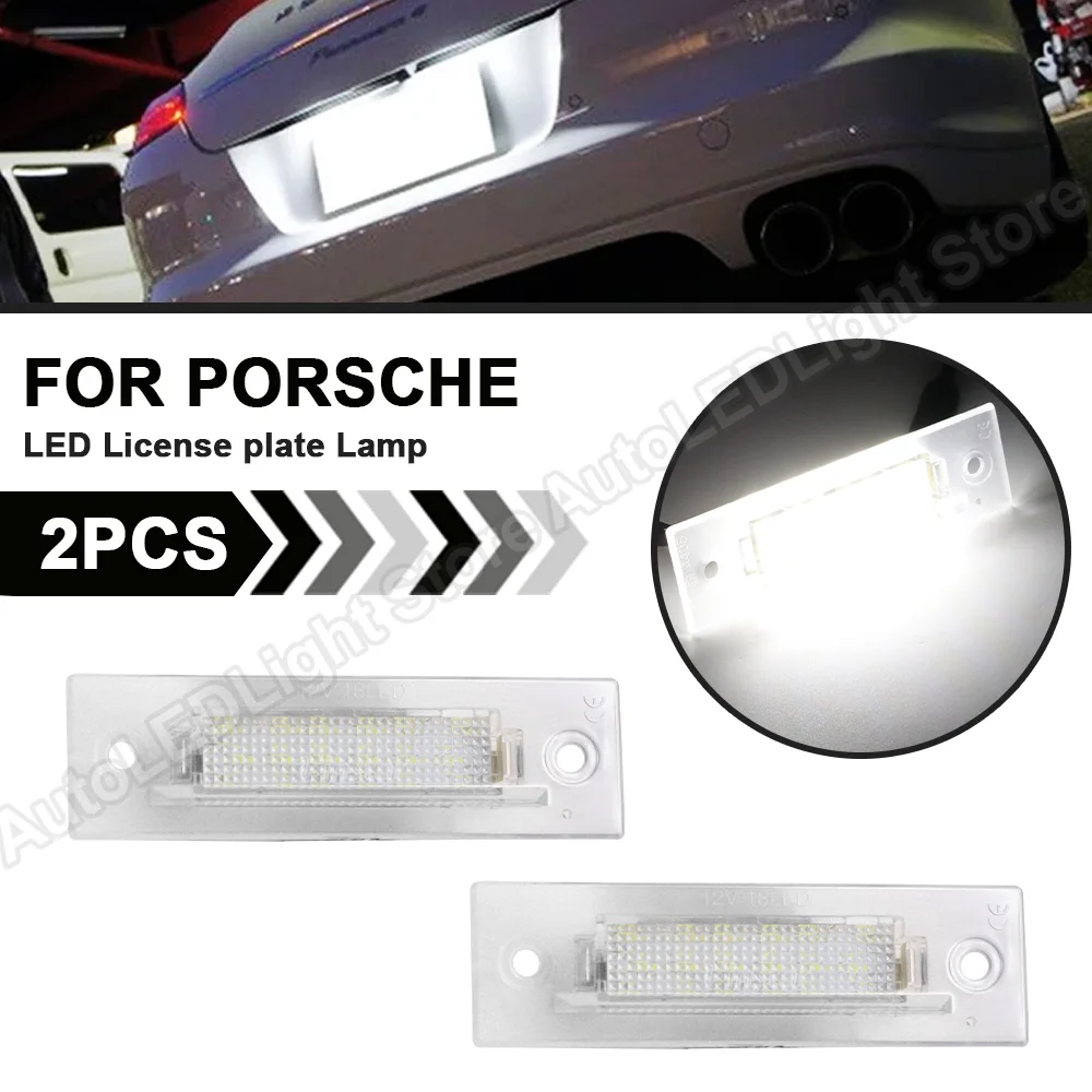 

2Pcs Error Free LED License Plate Light Number Plate Lamp For 964 PORSCHE 911 CARRERA 968 986 BOXSTER 993 996 GT3 Turbo GT2