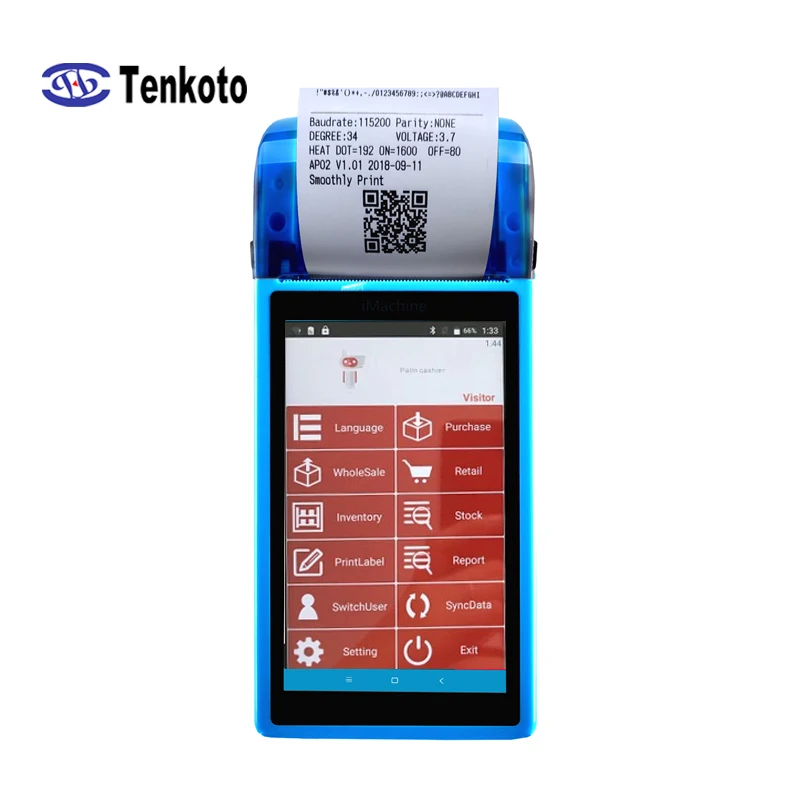 Mobile POS Terminal Android PDA Point Of Sales Machine with Printer WIFI Camera Barcode Scanner 3G POS Device