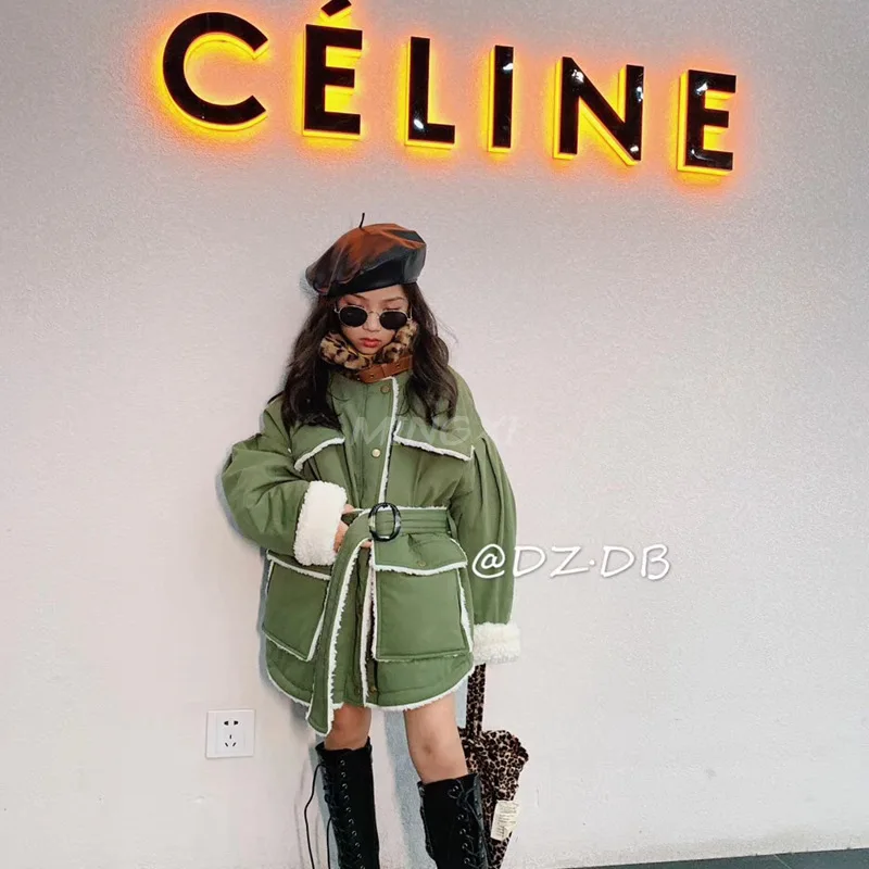 Детская одежда коллекция 2019 года новая зимняя детская куртка пальто из овчины с