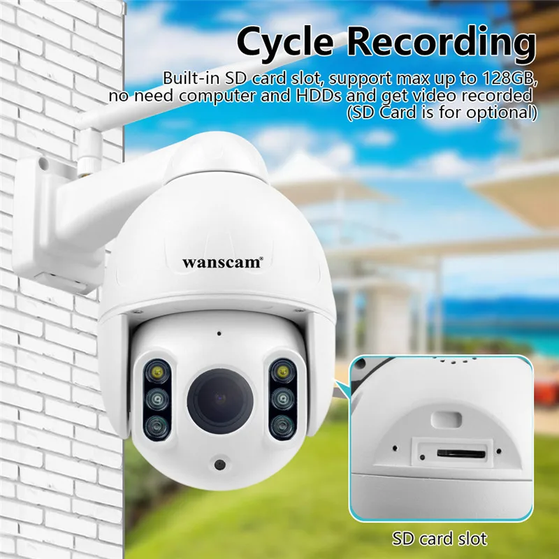 Wanscam K64A 1080P PTZ 16X Zoom FHD Обнаружение лица автоматическое отслеживание WiFi беспроводной двусторонний звук для камеры R60 беспроводная камера