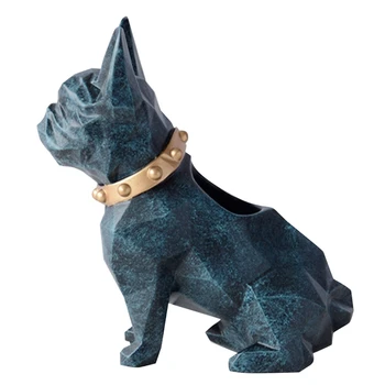 

Resin Dog Statue Cute Pen Holder Desktop Craft Kids Gift Pen Rack Organizer Office Desk Tabletop Pen Pencil Containers