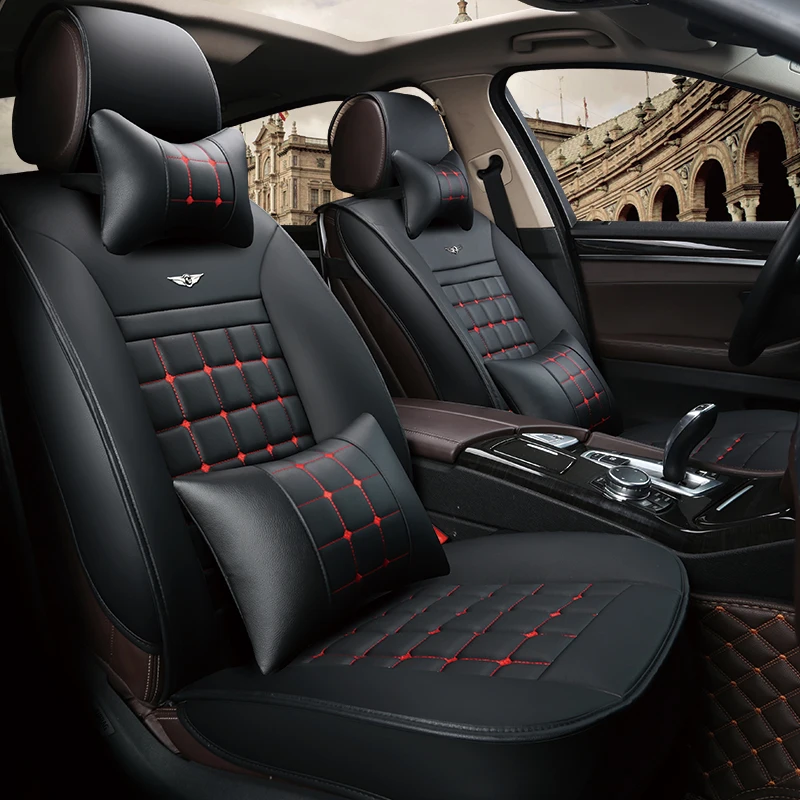 WLMWL универсальный кожаный чехол автокресла для peugeot все модели 206 307 407 207 2008 3008 508 208