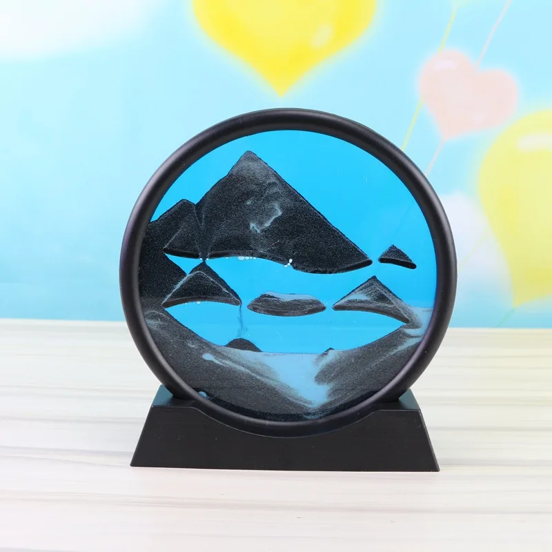 18x19x4cm Украшения для дома стекло зыбучий песок креативный Рабочий стол работа подарки на день рождения Офис Гостиная 3D декоративные песочные часы - Цвет: 18x19x4cm