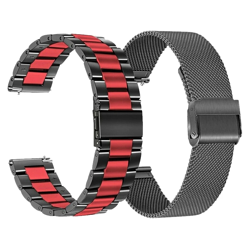Ремешок из нержавеющей стали для Xiaomi Amazfit Stratos 3 /Stratos 2/Pace/GTR 2 47 мм браслет Huawei Watch GT 46