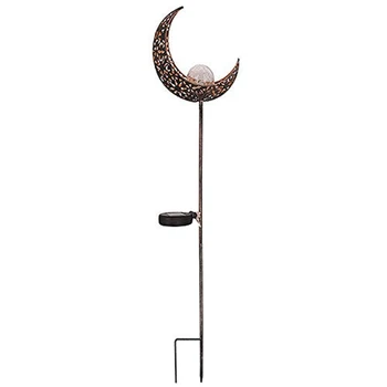 

Garden Light Outdoor LED Solar Powered Moon Shape Flame Design Garden Yard Lawn Stake Light Decor Lamp Home Decor