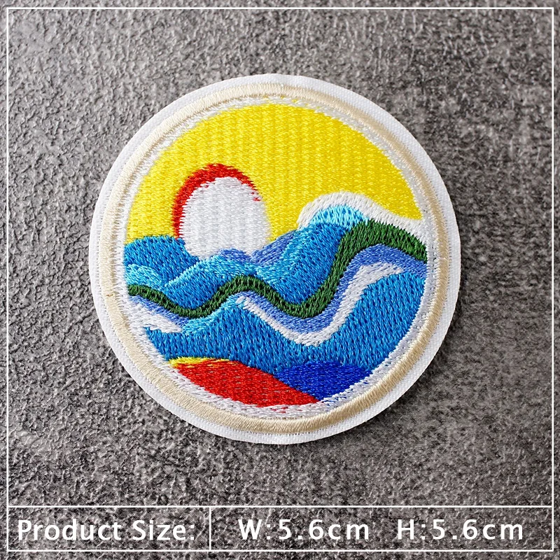 MUSIC WOLF ROCK AND ROLL Patch Embroidery Applique Ironing Sewing Supplies Decorative Badges For Clothing Accessories MAKE WISH 