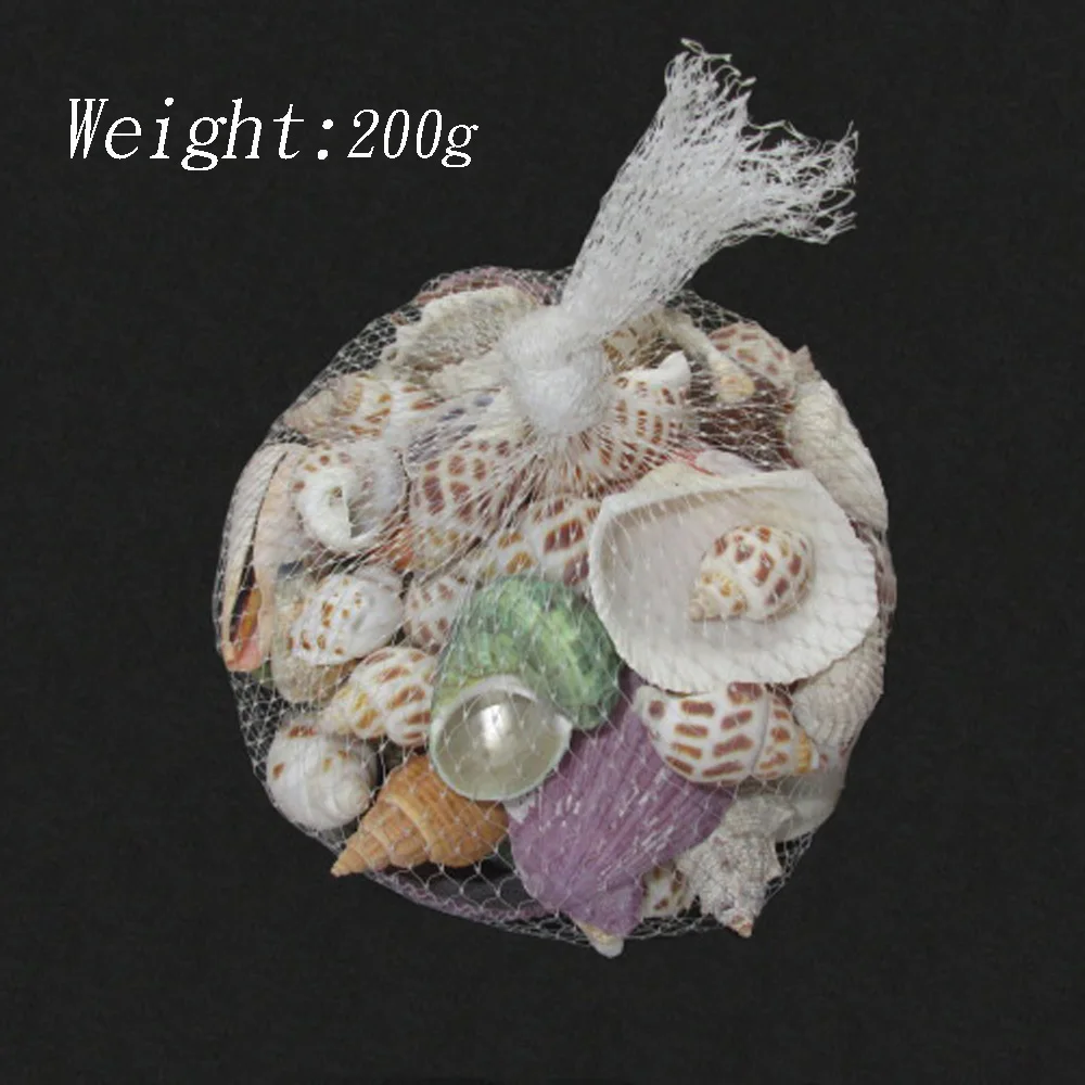 DIY 300 г Смешанные ракушки Средиземноморский стиль море естественные ракушки ремесло украшение - Color: 200g