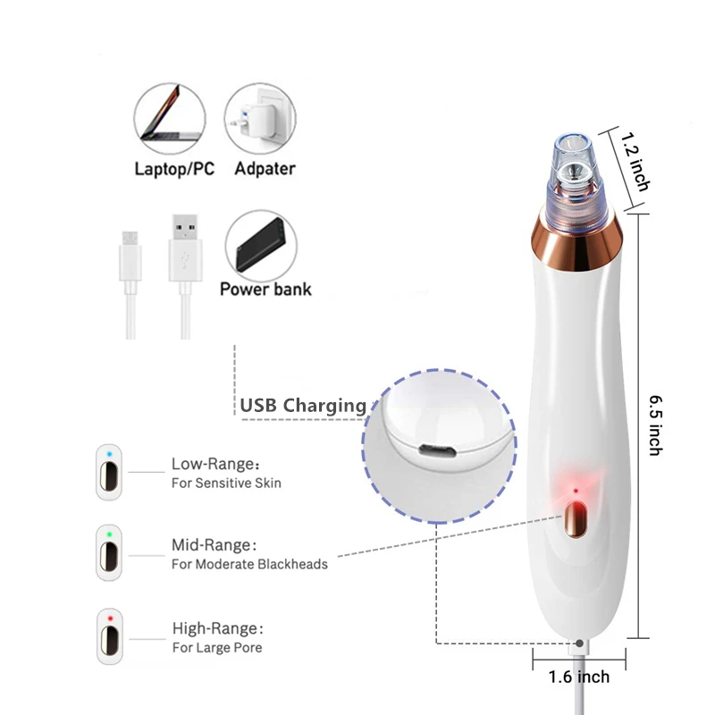 Электрический прибор для вакуумной чистки лица вакуумный очиститель пор электронный акне моющее средство комедонов набор извлечения кожи Очистки Устройства