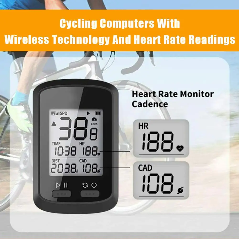

Bike Computer G+ Wireless GPS Speedometer Waterproof Road Bike MTB Bicycle Bluetooth ANT+ with Cadence Cycling Computers