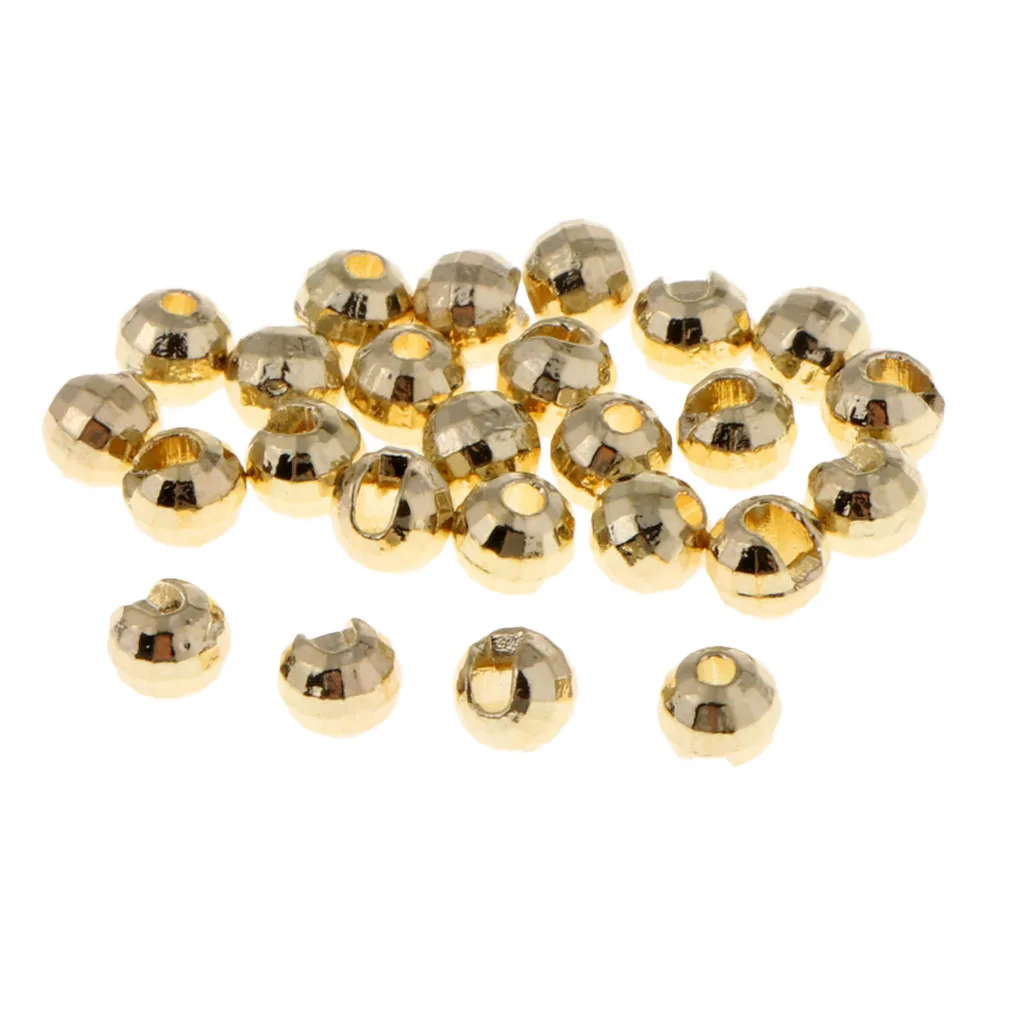 25pcs 3.5mm Fly Tying Beads Slotted Tungsten Fly Fishing Nymph Head Ball Beads Fly Fishing DIY Accessories Fly Tying Material 