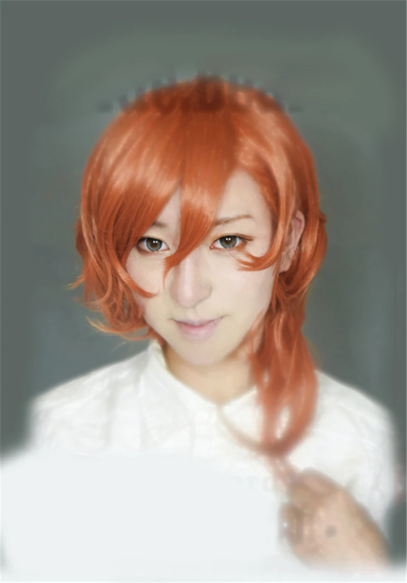 Аниме Bungou бродячие собаки Nakahara Chuuya парик термостойкие синтетические волосы для мужчин мальчик косплей реквизит Декор Коллекция 1 шт