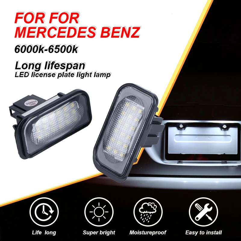 CARLitek для Benz 12V автомобильный дневной свет номерной знак лампа без ошибок для Mercedes Benz W203 R230 W209 C209 A209 SL clk-класс
