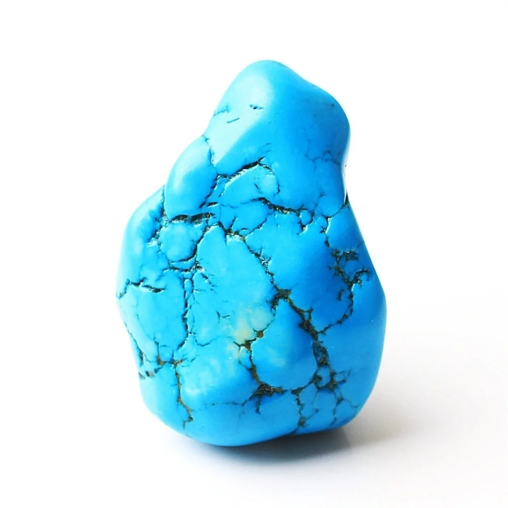 Большой синий Howlite бирюза тонущий камень полированный исцеление драгоценный