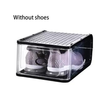 

Small Thickened Transparent Plastic Shoe Box Removable Folding Shoe Box Storage Artifact Dustproof Shoe Cabinet