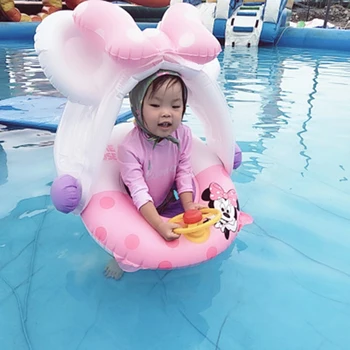 

Baby Swimming Ring with Sunshade Pool Float Inflatable Swimming Circle Floating Baby Seat Swimming Pool Toys Summer Party