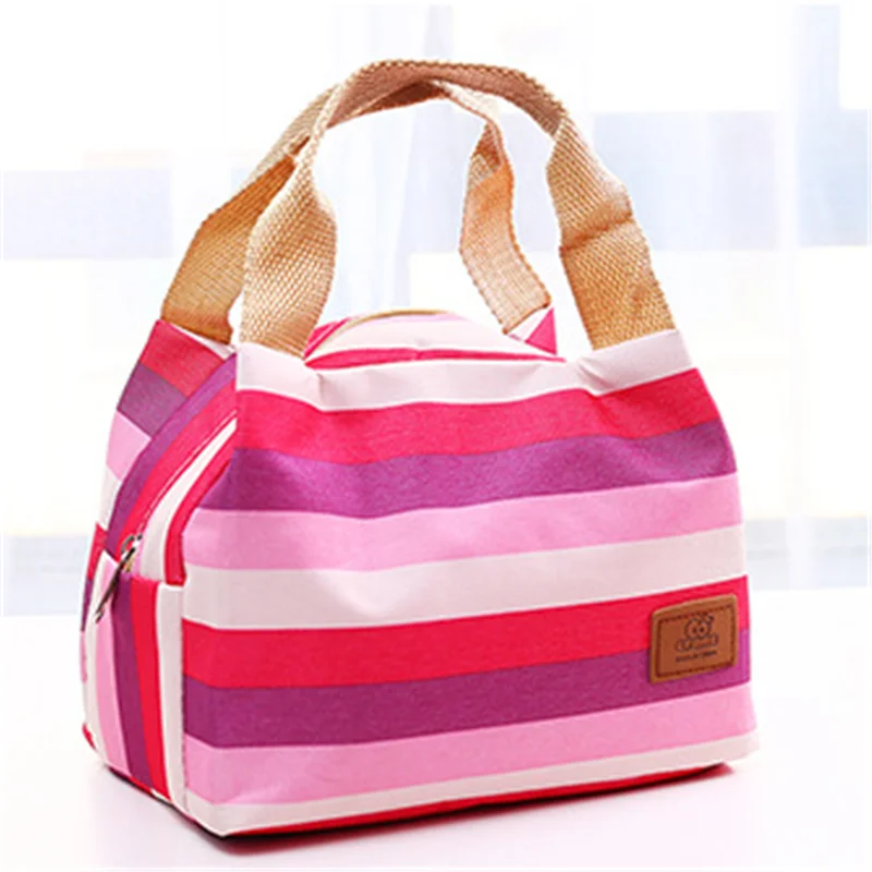 Портативный сумки для ланча Термальность изолированная сумка для обедов Tote для Для женщин детская Для мужчин цветной чехол школьная Еда хранения сумки для пикника - Цвет: Красный