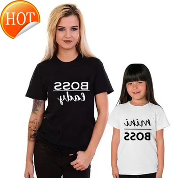 

mini boss Letters Print Kids tshirt Boy Girl t shirt For Children Toddler Clothes Funny Tumblr Top Tees Drop Ship Y-139