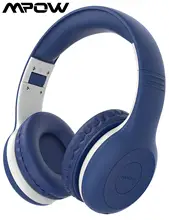 Mpow Wireless Bluetooth 5 0 Kids Headphones with mic HD Stereo 16 Hours Studytime Over ear Headset for PC Cellphone iPad Study