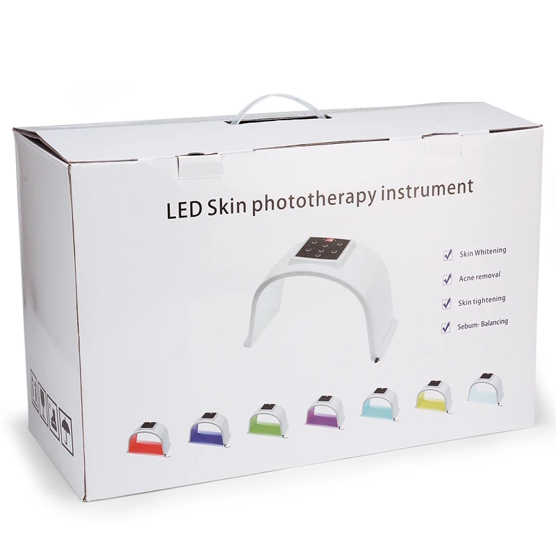 AOKO 7 цветов светодиодный фотонотерапевтический инструмент для лица PDT подтяжка кожи косметическая машина омоложение кожи антивозрастное средство для удаления акне