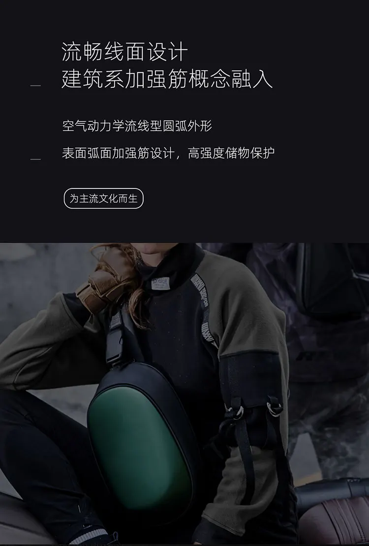 Xiaomi Mijia TAJEZZO ARCH BEABORN polyhedron PU рюкзак сумка водонепроницаемый красочный отдых Спорт нагрудный пакет сумки путешествия Кемпинг