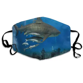 

Face Mask Fatal Shark Attacks Cool Cycling Half Face Earloop Nose Mask for Men